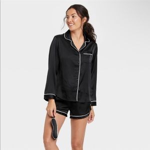 Target Button Up Satin Pajama Set
